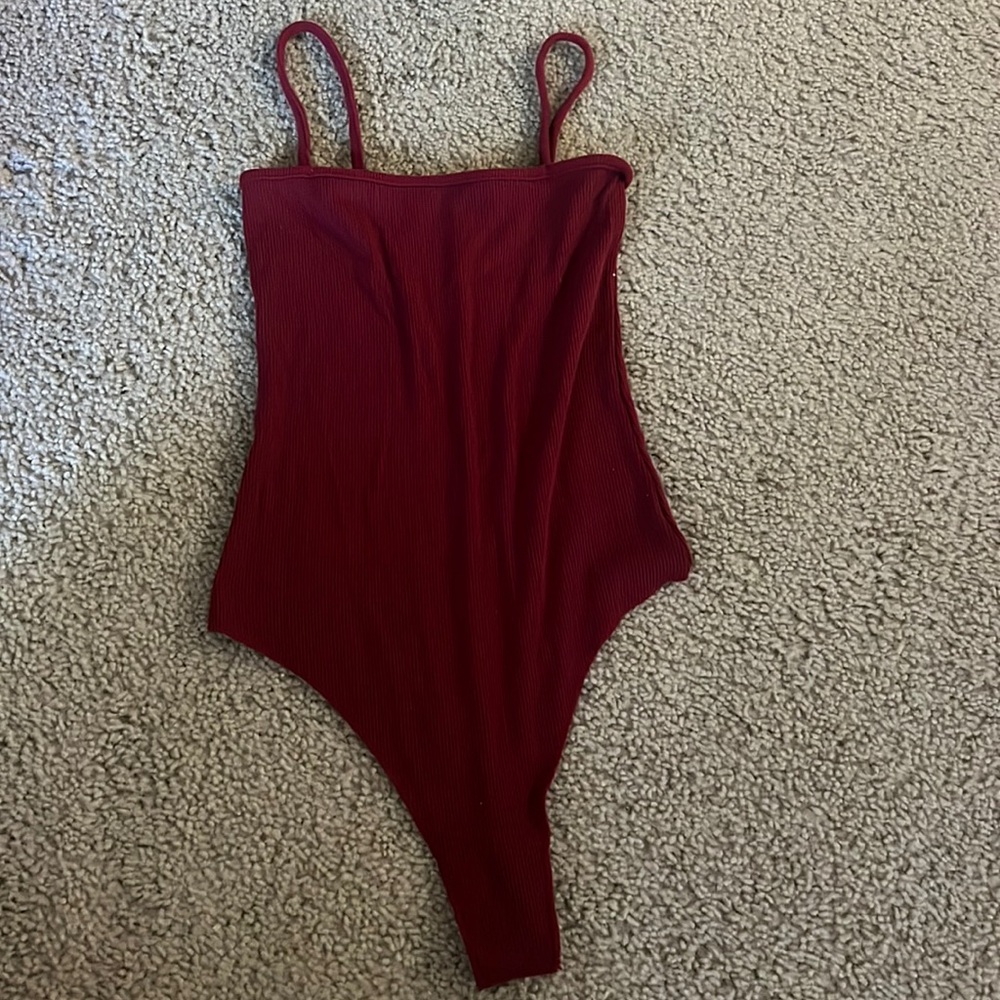 red brandy melville bodysuit